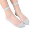 YOLAI 1Pair Sheer Mesh Transparent Socks For Women Ultra-Thin Lace Fishnet See Through Ankle Socks (Pink, One Size) view 1
