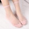YOLAI 1Pair Sheer Mesh Transparent Socks For Women Ultra-Thin Lace Fishnet See Through Ankle Socks (Pink, One Size) view 2