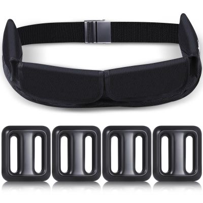 Tellegloww 4 Pcs 2.2 lb Dive Weights Belt for Scuba with 4 Pocket Zippered Scuba Weight Belt with Metal Quick Release Buckle Coated Dive Weights for Free Diving Spear Fishing Fit for Waist 32" to 52"