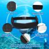 Tellegloww 4 Pcs 2.2 lb Dive Weights Belt for Scuba with 4 Pocket Zippered Scuba Weight Belt with Metal Quick Release Buckle Coated Dive Weights for Free Diving Spear Fishing Fit for Waist 32" to 52" view 3