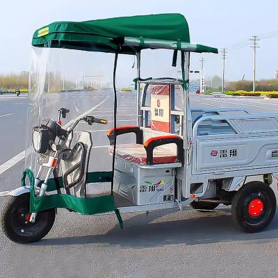 WYHBXD Adult Tricycle Cover,Ideal for Heavy Duty Electric Tricycle,Motorcycles or SANBENGZI Cab Awning,Protect You from Wind and Rain While Driving (Color : Half Green, Size : W:90-95CM/35-37in)