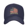 105th Birthday Gifts Vintage 1919 Hat Men Est 1919 105th Birthday Gifts for Women Hat Baseball Cap Snapback Hat Navy Blue view 2