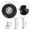 uxcell Luggage Wheels Replacement 51 x 17 mm/2" x 0.7" Rubber Swivel Caster Bearing Wheels Repair Kits for Suitcase Inline Outdoor Skate, Black 2Set view 2