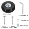 uxcell Luggage Wheels Replacement 51 x 17 mm/2" x 0.7" Rubber Swivel Caster Bearing Wheels Repair Kits for Suitcase Inline Outdoor Skate, Black 2Set view 3