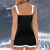 Akklian Womens Two Piece Swimsuits Tummy Control Tankini Swim Suits for Women 2024 Athletic Slimming Swimwear Bathing Suits Black view 4