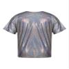Moily Men's Shiny Rave Tanks Short Sleeve Bodycon 70s Disco Dance Shirts Music Festival Outfits Black Small view 4