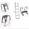 Swimming Pool Dock Ladder Marine Yacht Marine 4 Step Folding Telescoping Boat Ladder Stainless Steel Inboard Rail Dock Heavy Duty Swimming Ladder, 330 Lbs Capacity view 2