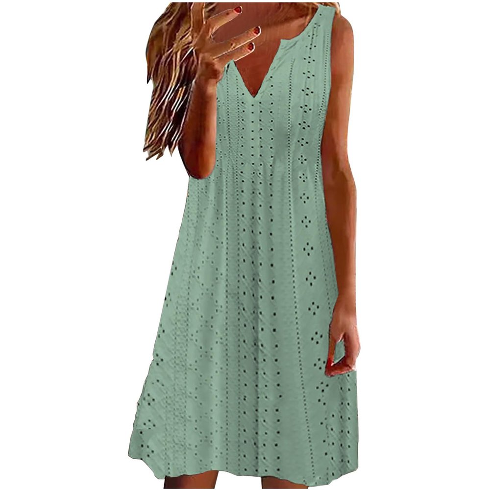 Women's Casual Dresses Sundresses for Women 2024 Casual Beach Sleeveless Resort Wear Vacation Sun Dresses Spring Summer Tank Dress Graduation Dresses