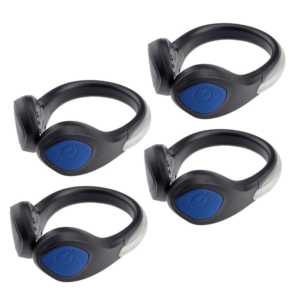 Parliky 4PCS LED Shoe Clip Lights Blue Light Safety Running Gear Flash Strobe for Joggers and Visibility Clips