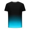 Men's T-Shirt Short Sleeve Performance Top Workout Muscle Fit Ombre Tee Quick Dry Athletic Gradient Active Shirts Sky Blue view 2