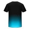 Men's T-Shirt Short Sleeve Performance Top Workout Muscle Fit Ombre Tee Quick Dry Athletic Gradient Active Shirts Sky Blue view 3