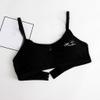 Girls Adjustable Bra Children Kids Comfort Flex Fit Seamless Underclothes Cotton Straps Training (Black, One Size) view 2