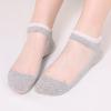 YOLAI Women 1Pair Socks Lace Ankle Socks For Women Ruffle Socks Women Nylon Ankle Short Sheer Socks (Grey, One Size) view 2