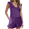 Akklian Womens Loose Swimsuit V Neck One Piece Plus Size Swimwear with Pockets Bathing Suit Modest Swimsuit for Women 2024 view 1