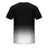 Men's T-Shirt Short Sleeve Performance Top Workout Muscle Fit Ombre Tee Quick Dry Athletic Gradient Active Shirts Black view 3
