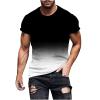 Men's T-Shirt Short Sleeve Performance Top Workout Muscle Fit Ombre Tee Quick Dry Athletic Gradient Active Shirts Black view 1