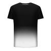 Men's T-Shirt Short Sleeve Performance Top Workout Muscle Fit Ombre Tee Quick Dry Athletic Gradient Active Shirts Black view 2