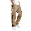 GOKKILRW Mens Joggers Casual Elastic Waist Drawstring Loose Fit Cargo Pants Outdoor Hiking Jogging Athletic Pant with Multi Pockets Contrast Color Combat Workout Running Pants view 1