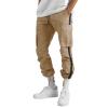 GOKKILRW Mens Joggers Casual Elastic Waist Drawstring Loose Fit Cargo Pants Outdoor Hiking Jogging Athletic Pant with Multi Pockets Contrast Color Combat Workout Running Pants view 3