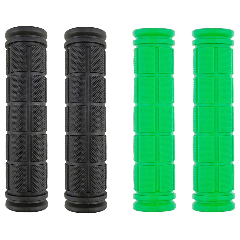 Zelerdo 2 Pairs Bike Handlebar Grips for Bikes (Black and Green)
