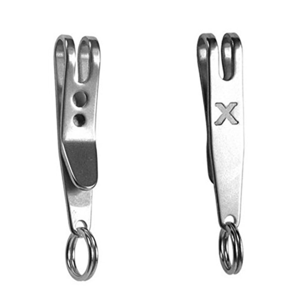 Balacoo Bag Suspension Clip Stainless Steel Keychain EDC Keychain Flahlight Key Ring Carabiner Bag Clip Keys Flashlight Arctorch Double Team Accessories Outdoor Tool, Medium, Silver