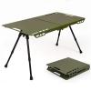 ZHAODGANN Folding Camping Table Portable Camping Table Aluminum Portable Table is Suitable for Beach Outdoor Picnic Barbecue Table, which can be Carried and Folded Lightly(80x40cm,Green) view 1