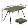 ZHAODGANN Folding Camping Table Portable Camping Table Aluminum Portable Table is Suitable for Beach Outdoor Picnic Barbecue Table, which can be Carried and Folded Lightly(80x40cm,Green) view 2