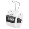 PATIKIL Clicker Counter, Handheld Tally Counter Mechanical 4-Digit Number Click Pitch Counter for Coaching Knitting, Golf, Lap, Fishing, White view 1
