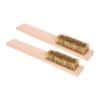 balacoo 2pcs Rust Removal Brush Ski Snowboard Wax Cleaning Brush Wooden Handle view 1