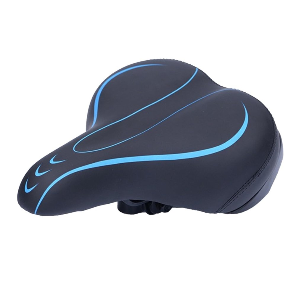 balacoo Ergonomic Bike Seat Cushion Thickened Shock-Absorbing Saddle Pad for Comfort Fits Standard Bike Seats for Mountain Road and Folding Blue