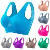 Wire Free Bras with Support and Lift Womens Breathable No Underwire Bra Wireless Everyday Bras Seamless Sports Bra Wirefree Yoga Bra with Removable Pads Bras for Older Women Light Blue L view 1