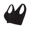 Bra with Back Fat Support Womens Breathable No Underwire Bra Wireless Everyday Bras Seamless Sports Bra Wirefree Yoga Bra with Removable Pads Posture Bra Black L view 1