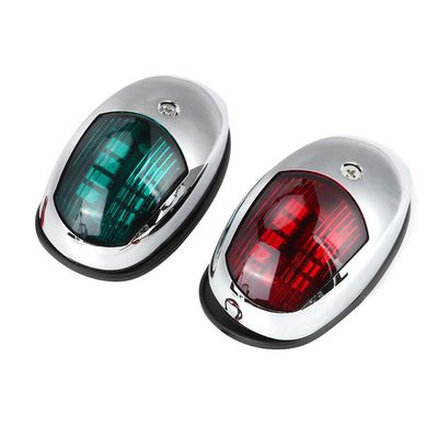 QANYEGN 2Pcs Marine Boat Navigation Light, 12V LED Red and Green Navigation Light, Waterproof Side Mot Lamp for 20m Boat Maximum