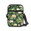 TODIYADDU Green Frog Sling Bag for Women Crossbody Purse Lotus Flower Messenger Bag Small Shoulder Bag Mini Phone Pouch Purse with Adjustable Strap and Zip Pocket Portable Chest Bag Gifts view 2