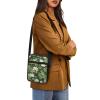 TODIYADDU Green Frog Sling Bag for Women Crossbody Purse Lotus Flower Messenger Bag Small Shoulder Bag Mini Phone Pouch Purse with Adjustable Strap and Zip Pocket Portable Chest Bag Gifts view 3