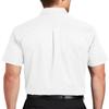 Custom Short Sleeve Embroidered Button Up Shirts for Men Add Your Text Personalized Embroidery Easy Care Shirts White/Light Stone view 4