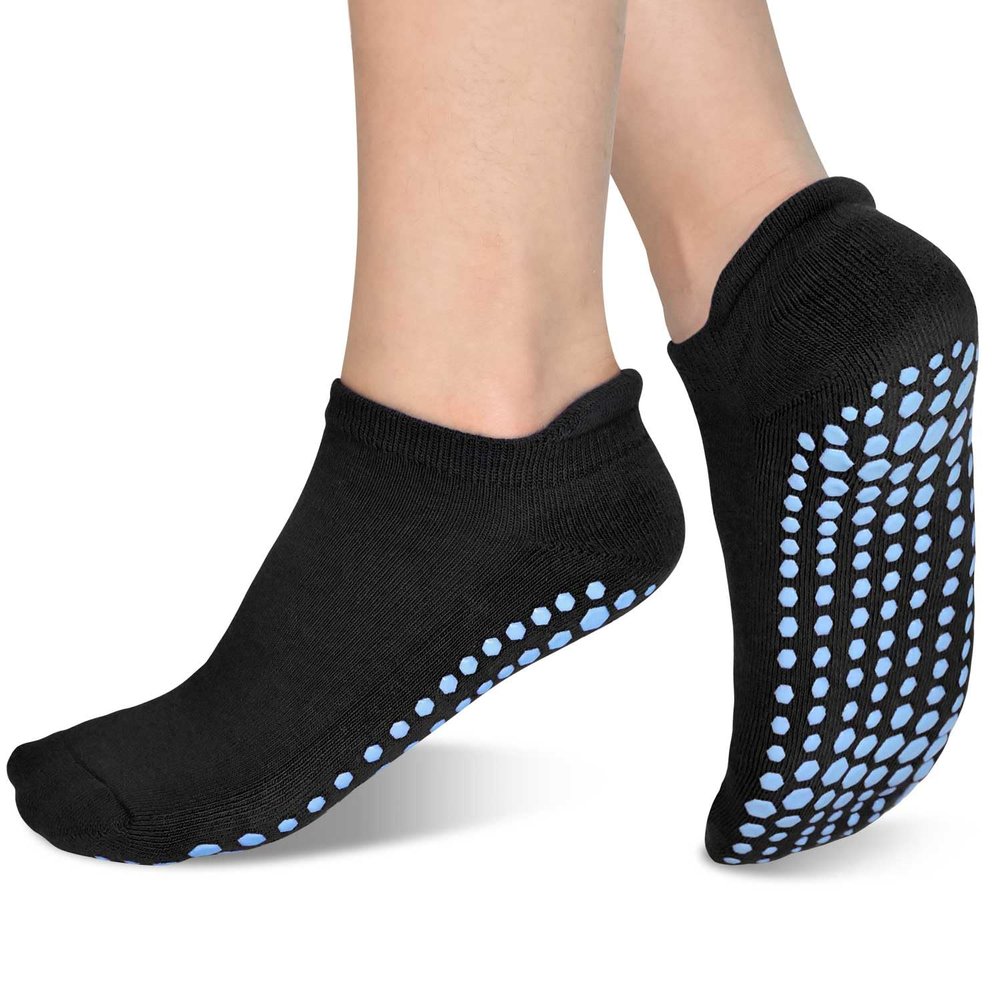 ELUTONG Pilates Non Slip Grip Socks for Women 1 Pairs Yoga Barre Ballet Workout Hospital Grippy Sock