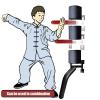 TREGOO Wing Chun Dummy Tai Chi/Wing Chun Wooden Training Dummy Wall Mount, Free Standing Punching Dummy for Adults Kids, Push Hand Training Device, Can Combination (Color : 3X Hands), 78634 view 2