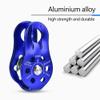 HERCHR Fixed Micro Pulley, Aluminum Alloy Rope Climbing Pulley 20KN Slack Tender General Purpose for Hitch Tending Rigging Lifting Aloft Work Rappelling Rescue Emergency(Blue) view 3