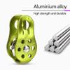 HERCHR 20KN Fixed Micro Pulley, 1000kg Strength Aluminium Alloy Single Rope Pulley Block Safety Pulleys for Climbing/Aloft Work/Rappelling/Rescue Emergency Outdoor Activity Climbing Pulley(Green) view 2