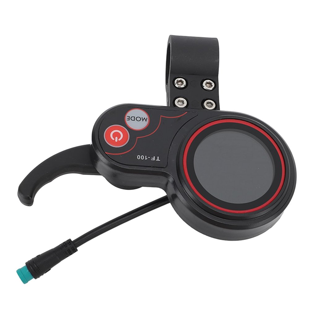 Electric Scooter Display Meter, LED 5 Pin Waterproof Connector ABS USB Port Multiple Display Functions Electric Scooter Display Panel for Replacement