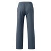 GOKKILRW Linen Pants for Men Quick Dry Lightweight Boho Lace Up Plain Color Straight Leg Loose Pants Outdoor Hiking Yoga Pants Summer Elastic Pj Lounge Trousers Dark Gray view 3