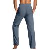 GOKKILRW Linen Pants for Men Quick Dry Lightweight Boho Lace Up Plain Color Straight Leg Loose Pants Outdoor Hiking Yoga Pants Summer Elastic Pj Lounge Trousers Dark Gray view 4