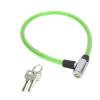 2ft Bike Lock Cable, Steel Wire Lock Cable Wide Application Easy Lock Operation Cable Lock Bicycle Mounting Bracket for Bike Motorcycle Gate Straight Cable Locks with Keys Security Anti-theft(green) view 1