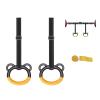 HERCHR Gymnastics Rings, Adjustable Strap Strength Training Pulling Rings, Children Kids Home Indoor Gym Equipment Physical Exercise Fitness Pull Up Straps (2m) view 1