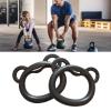 HERCHR Gymnastics Rings, Adjustable Strap Strength Training Pulling Rings, Children Kids Home Indoor Gym Equipment Physical Exercise Fitness Pull Up Straps (2m) view 2