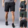 GOKKILRW Gym Workout Shorts for Men Casual Lightweight Quick Dry Moisture Wicking Performance Shorts Summer Outdoor Hiking Breathable Shorts with Zip Pockets Grey view 3