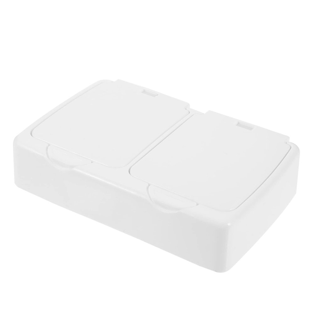 balacoo Cotton Ball Holder Cosmetic Storage Box Press Type Lid Dustproof Cotton Swab Box Makeup Pad Container