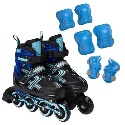 Aqua Inline Skates (M) + Protective Gear Bundle
