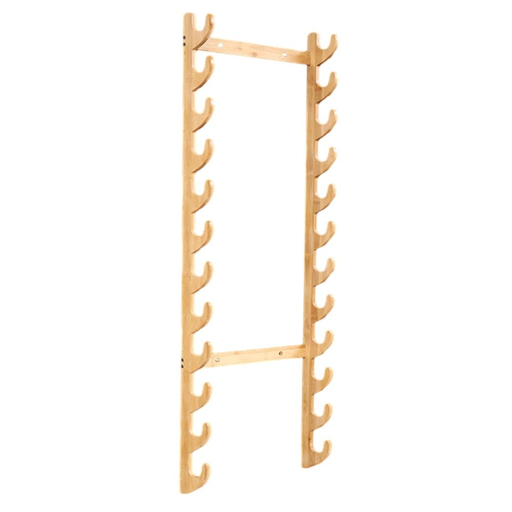 ROYUMI 1-13 Tiers Sword Display Wall Mount, Bamboo Katana Samurai Sword Hanger, Vertical Martial Arts Weapons for Wakizashi Tanto/Genji/Axe (Size : 12-Tier), 36655